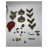 Military rank patches, military buttons, sharp