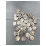 55 - V nickels - various dates from 1883 to 1912