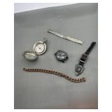 Chain bracelet, Indian arrowhead watch fob