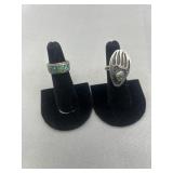 Variscite stone ring and ring band