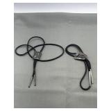 Two native American style bolo ties