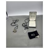 Waterford Crystal heart pendant on string stone