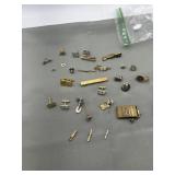 Tie tacks, cufflinks D belt buckle, Swank