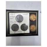 1943 Lincoln steel set - p-d-s; 1947 s & d