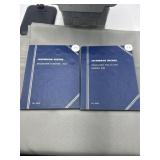 Two Jefferson nickel coin books with 97 coins