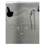 Agate necklace Cross Roma Italian cross silver