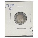 1894 o barber silver dime