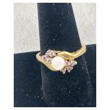 14 karat gold opal ring
