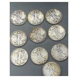 10 - Walking liberty half dollars, 1917 1940 S