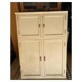 Wooden 4-door cabinet - approximately 5ï¿½ tall