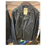 Size 46 - Sears Leather Shop Black Leather Jacket