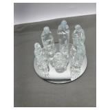 7-Piece cut-glass Nativity set