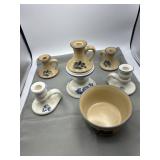 Pfaltzgraft candle holders & bowl - 2 patterns