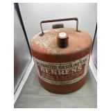 Galvanized 5 gallon gasoline can