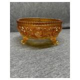 Carnival glass - Footed Rose Pattern