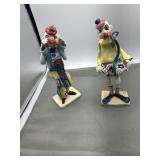 2 glass clowns made in Italy