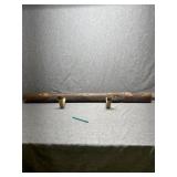 Beautiful wooden gun rack with Deer Feet from