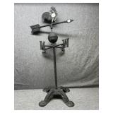 Cast iron Rooster weather vane deal on stand