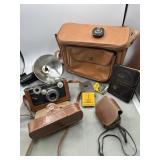 Vintage Argus 35mm Camera in case with flash