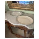 Two large China platters