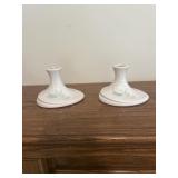 3 inch tall Roseville candlesticks