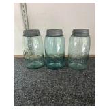 3 jars marked 'Ball - Mason'