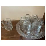 Large serving platter with seven grape pattern