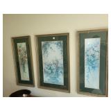 Artwork: 3 pc. Set . Flowers - signed Lena Lili -