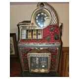 Roll-a-top nickel coin vending game machine full