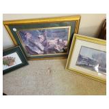 Framed art:  8x10 flower basket, River, Just the