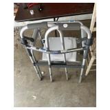 Folding walker and handicap potty