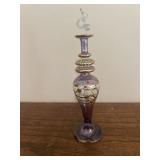 6 inch tall blown glass perfume bottle