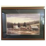 Framed artwork, Ben Fry - an old farmstead