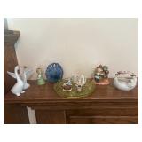 Tray with miniatures some are broken other