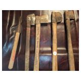 Four tobacco knives, and a tobacco peg