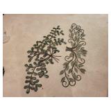 2 sections Metal Leaf wall art