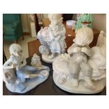 Figurines:  Royal Heritage Girl w/bird, Bedtime,