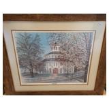 Framed picture:  Round Barn Redmile Trotting