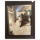 Framed wall art 'kittie W Neal' Victorian era by