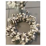 Cotton decorative wreath