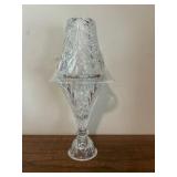 Two piece crystal candle holder