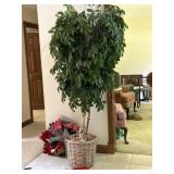 Artificial tree with basket base