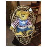 Boyds bear and chair