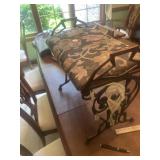 Iron base bench with Lady inlay