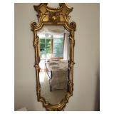 Gold framed wall mirror - 26x10