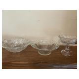 Two bowls and ruffle edge, candy dish