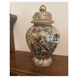 Chinese Satsuma covered jar - 15' tall