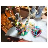 Blown glass ornament with an angel, Heart and egg