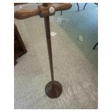 Wood handle brass bottom, primitive, laundry,