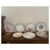 Several decorative plates, Noritake press, glass